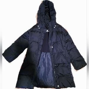 Girls Gap warmest jacket parka Sz XL 14-16 navy